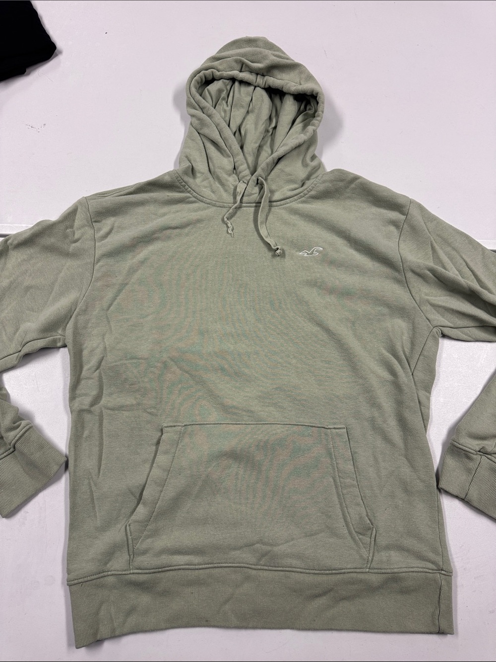 Hollister Sage Green Pullover Hoodie with Kangaroo Pocket